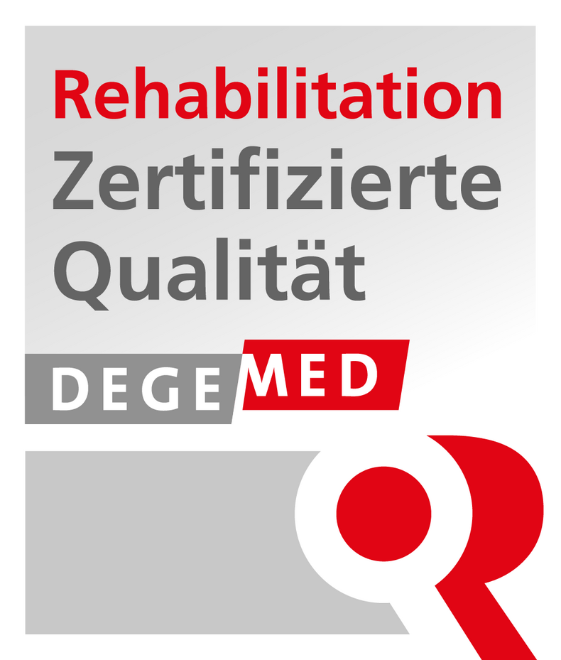 DEGEMED-Prüfsiegel der Falkenstein-Klinik, zertifiziert durch WIESO CERT